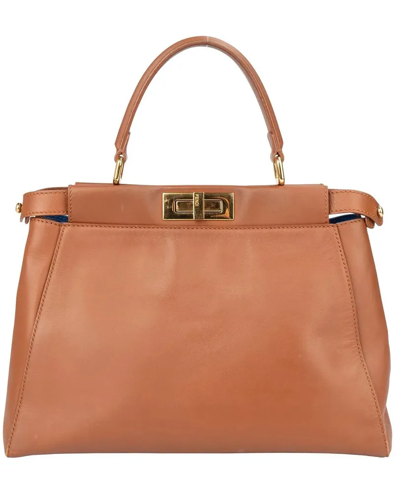 Fendi Crossbody Bags  Brown Leather Peekaboo Handbag braun Braun