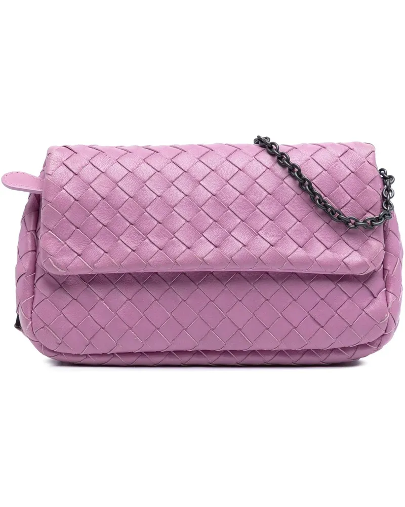 Bottega Veneta Hobo Bags Mini Nappa Intrecciato Expandable Chain Flap Cross rosa Gold