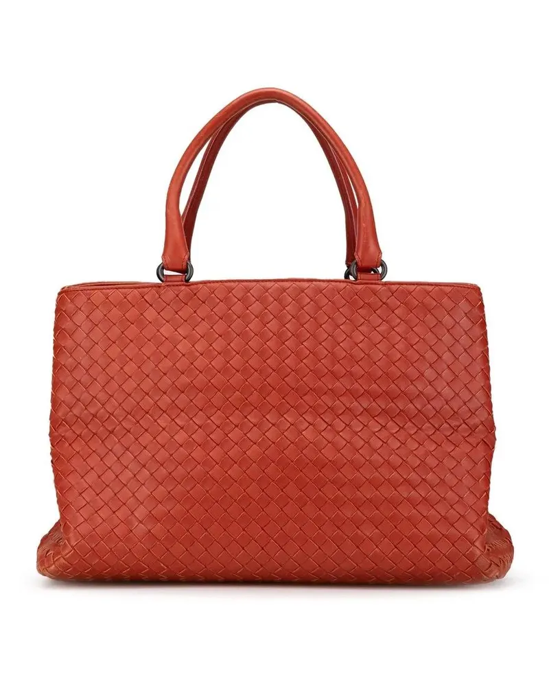 Bottega Veneta Shopper 2009 Nappa Intrecciato Milano Tote rot Rot
