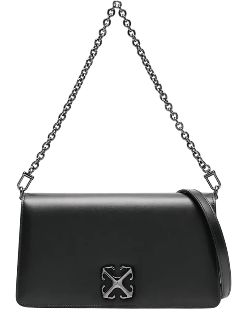 OFF-WHITE Hobo Bags Borsa a tracolla con placca logo nera schwarz Schwarz