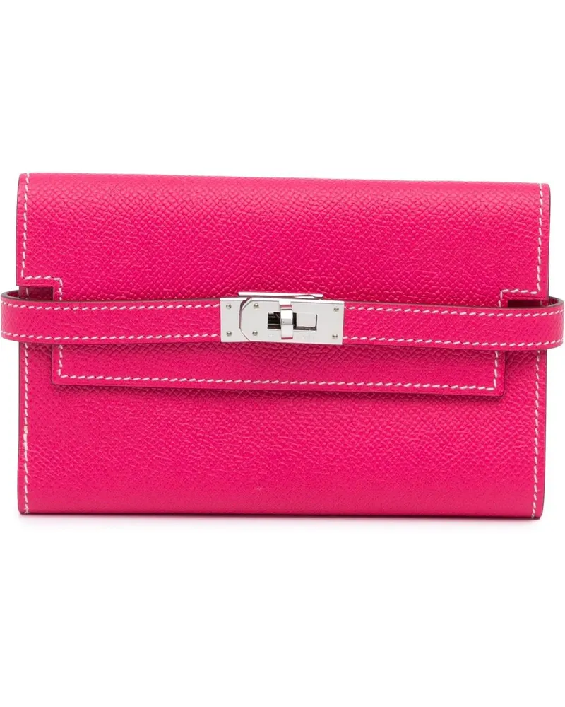 Hermès Portemonnaie 2013 Medium Epsom Kelly Depliant Wallet rosa Gold