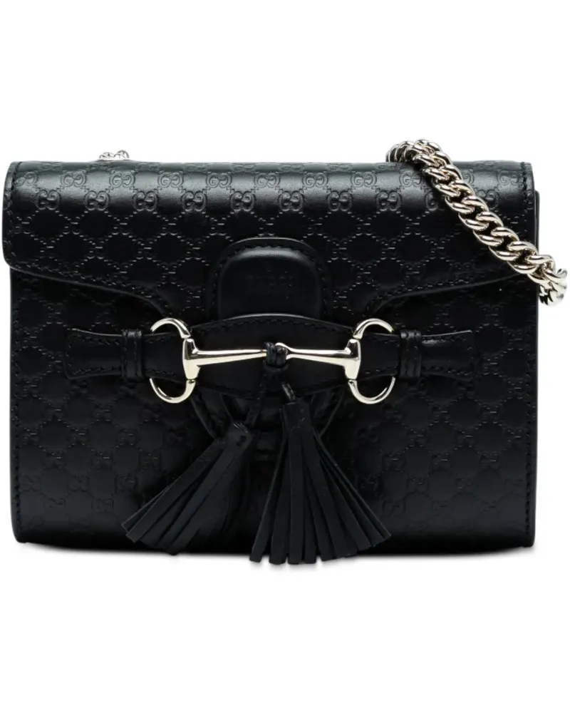 Gucci Hobo Bags Mini Microssima Emily Crossbody schwarz Schwarz