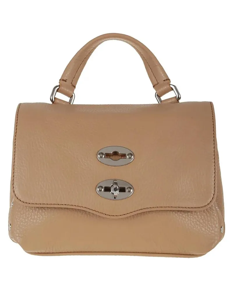 Zanellato Hobo Bags Calf Leather Postman Bag With Versatile Straps braun Braun
