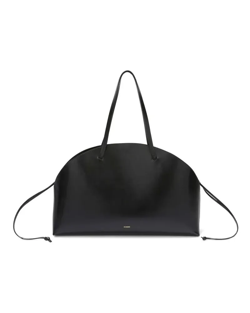 Jil Sander Hobo Bags Curved Silhouette Large Shoulder Bag In Calf Leath schwarz Schwarz