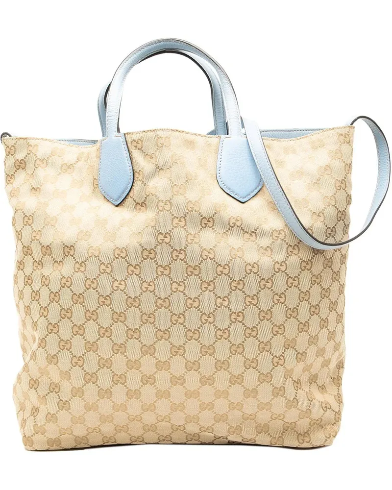 Gucci Hobo Bags GG Canvas Reversible Tote braun Braun