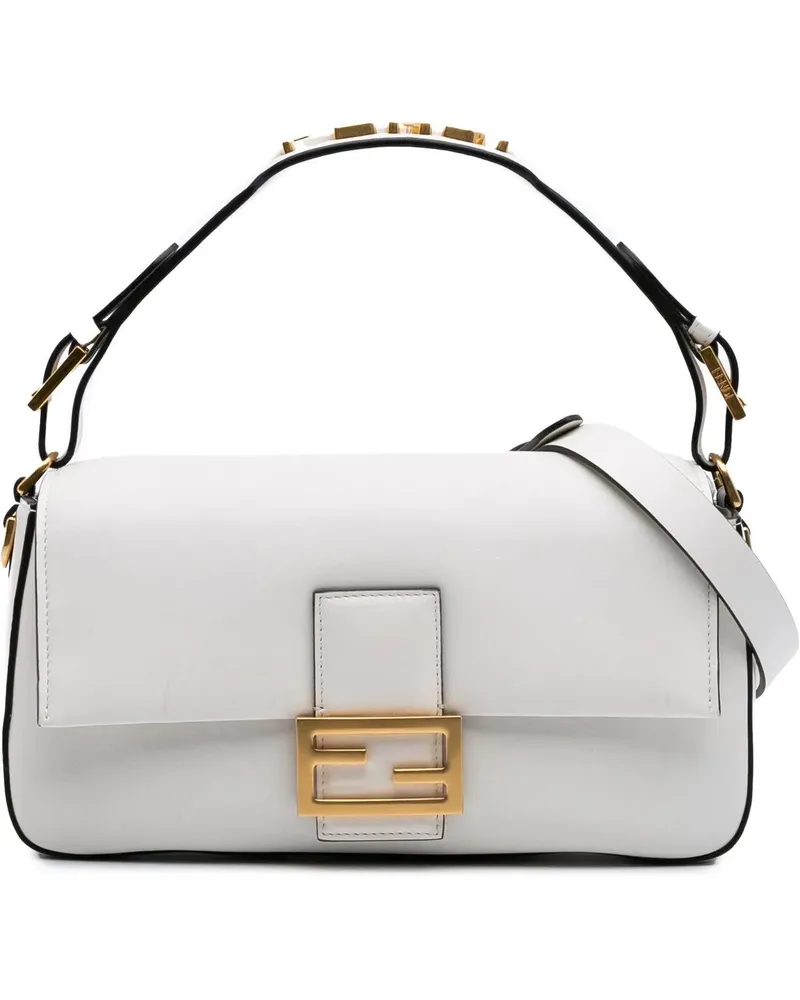 Fendi Hobo Bags 2010-2025 Leather Convertible Baguette Satchel weiß Weiß