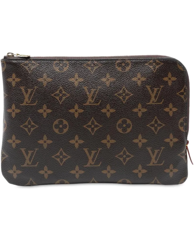 Louis Vuitton Clutches Monogram Etui Voyageur PM braun Braun