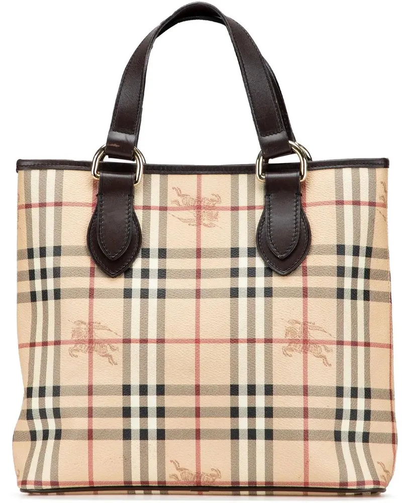 Burberry Shopper Haymarket Check Coated Canvas Tote braun Braun
