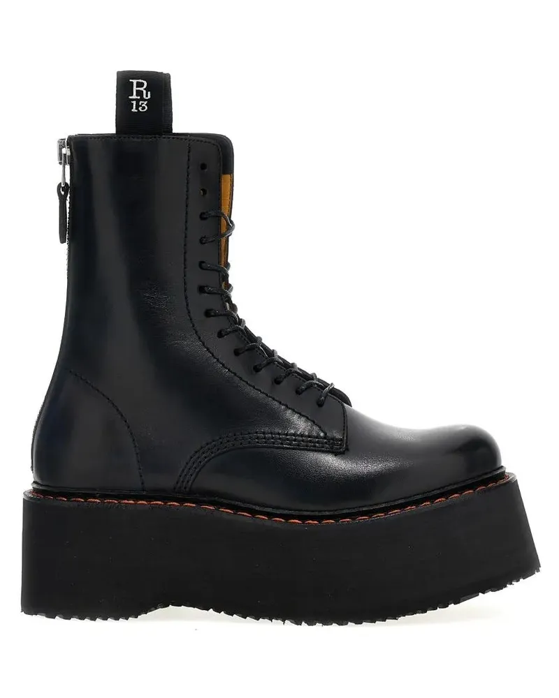 R13 Stiefel X-Stack' Boots schwarz Schwarz