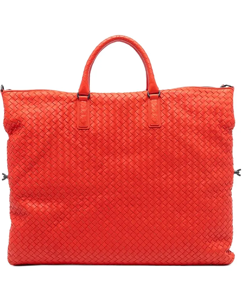 Bottega Veneta Weekender Maxi Nappa Intrecciato Convertible Tote rot Rot