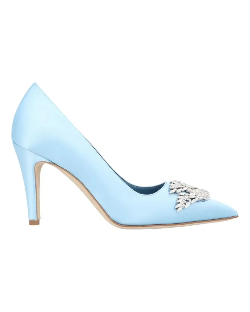 Manolo Blahnik Hohe Schuhe Palos 090 Pump Blue blau Blau