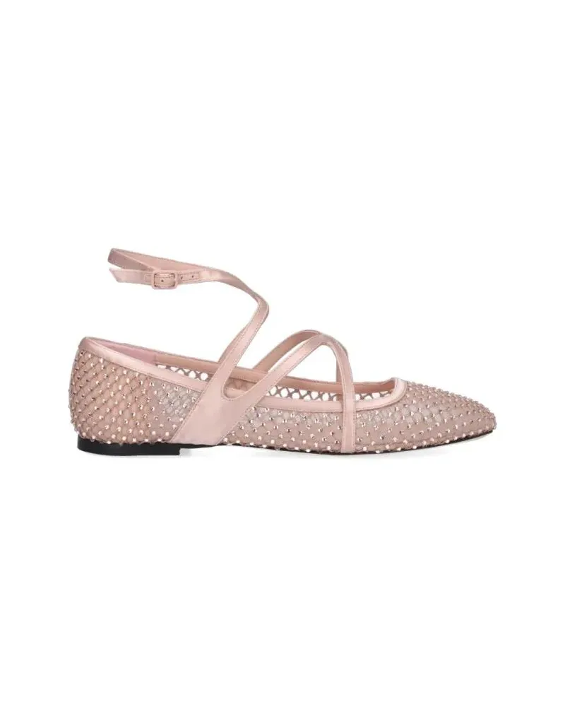 Jimmy Choo Astoria" Rhinestone Ballerinas pink Rosa