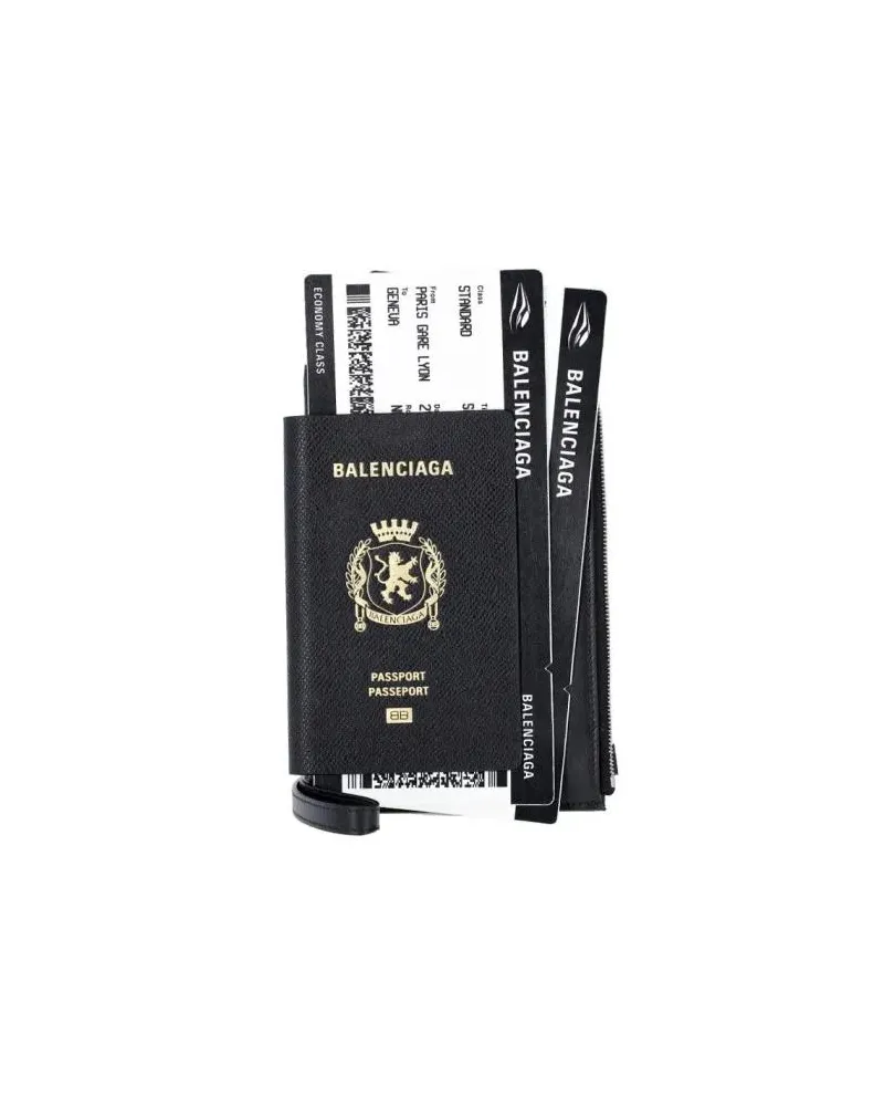 Balenciaga Portemonnaies "Passport" Smartphone Holder Black schwarz Schwarz