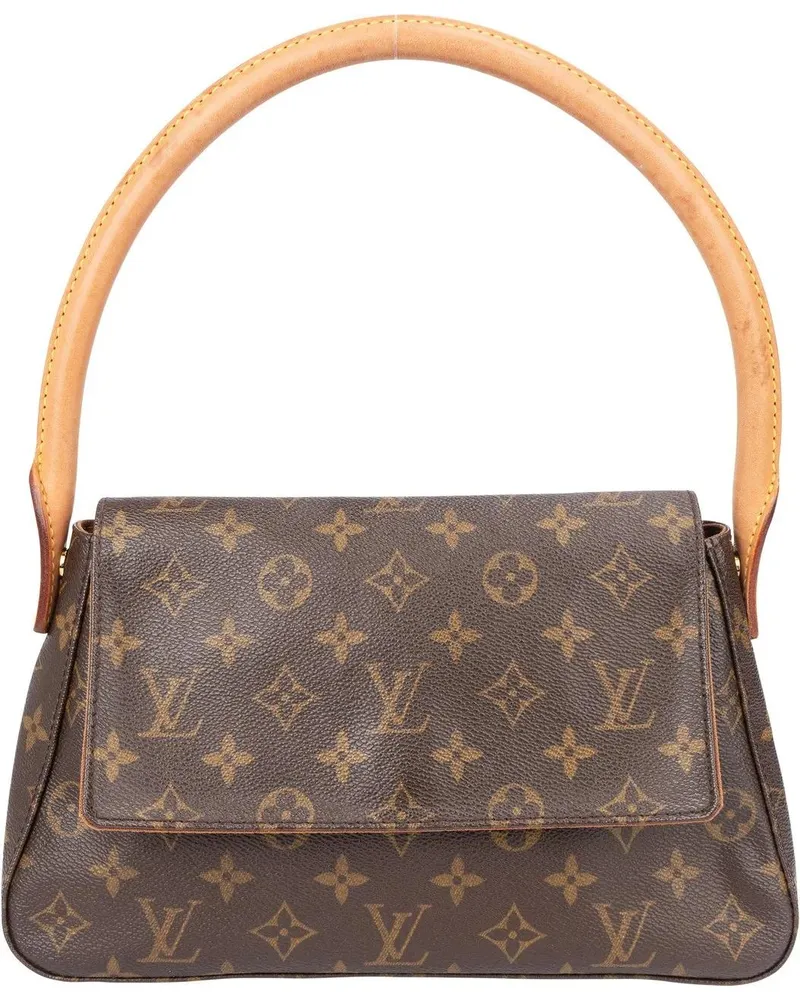 Louis Vuitton Crossbody Bags  Canvas Monogram Looping PM Shoulder braun Braun