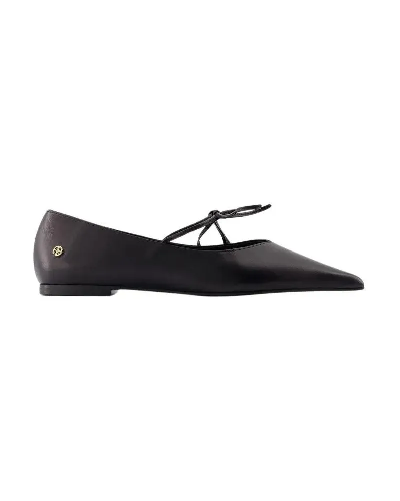 Anine Bing Loafers & Ballerinas Nikki Ballerinas - Leather - Black Schwarz