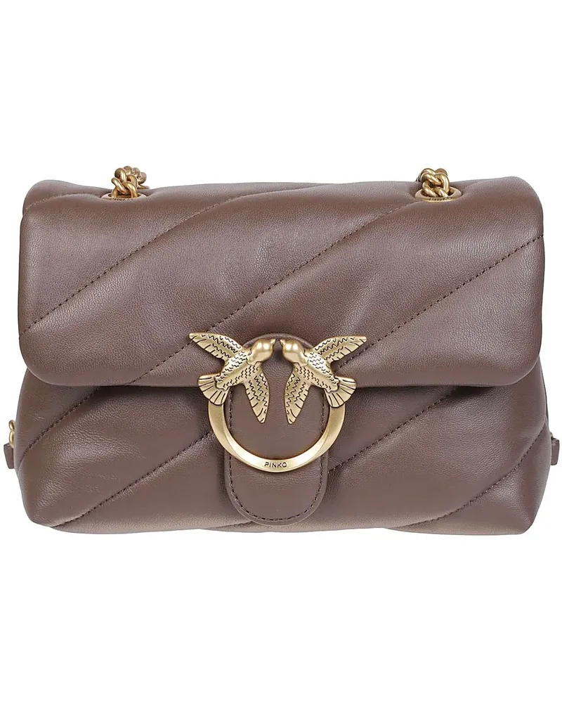 Pinko Crossbody Bags Love Mini Puff Maxi Quilt Bag Yellow & Orange gelb Gelb