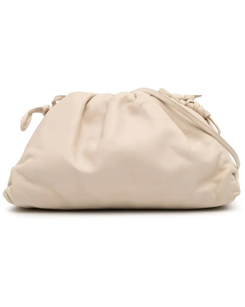 Bottega Veneta Hobo Bags Lambskin The Mini Pouch Crossbody weiß Weiß