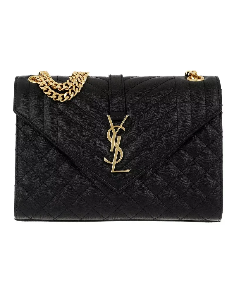 Saint Laurent Crossbody Bags YSL Monogramme Envelope Crossbody Bag Leather schwarz Schwarz