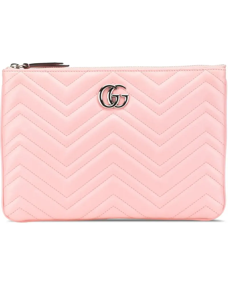 Gucci Clutches GG Marmont Matelasse Leather Clutch rosa Gold