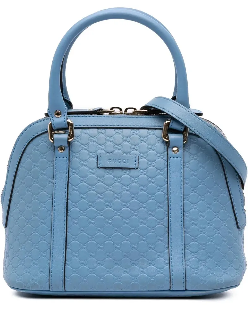 Gucci Hobo Bags Mini Microssima Dome Satchel blau Blau