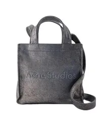 Acne Studios Tote Mini Lunar Shopper Bag - Leather - Silver/Blue 