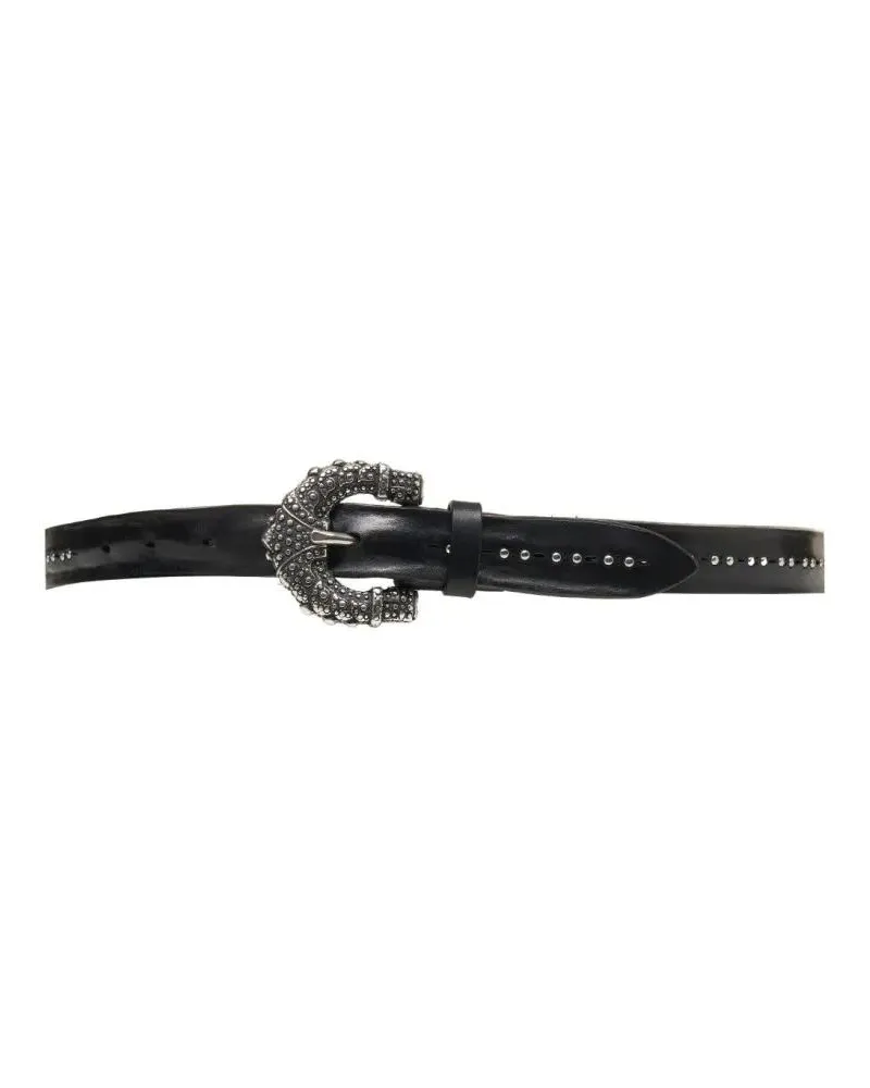 Orciani Gürtel Black Western Belt With Studs schwarz Schwarz