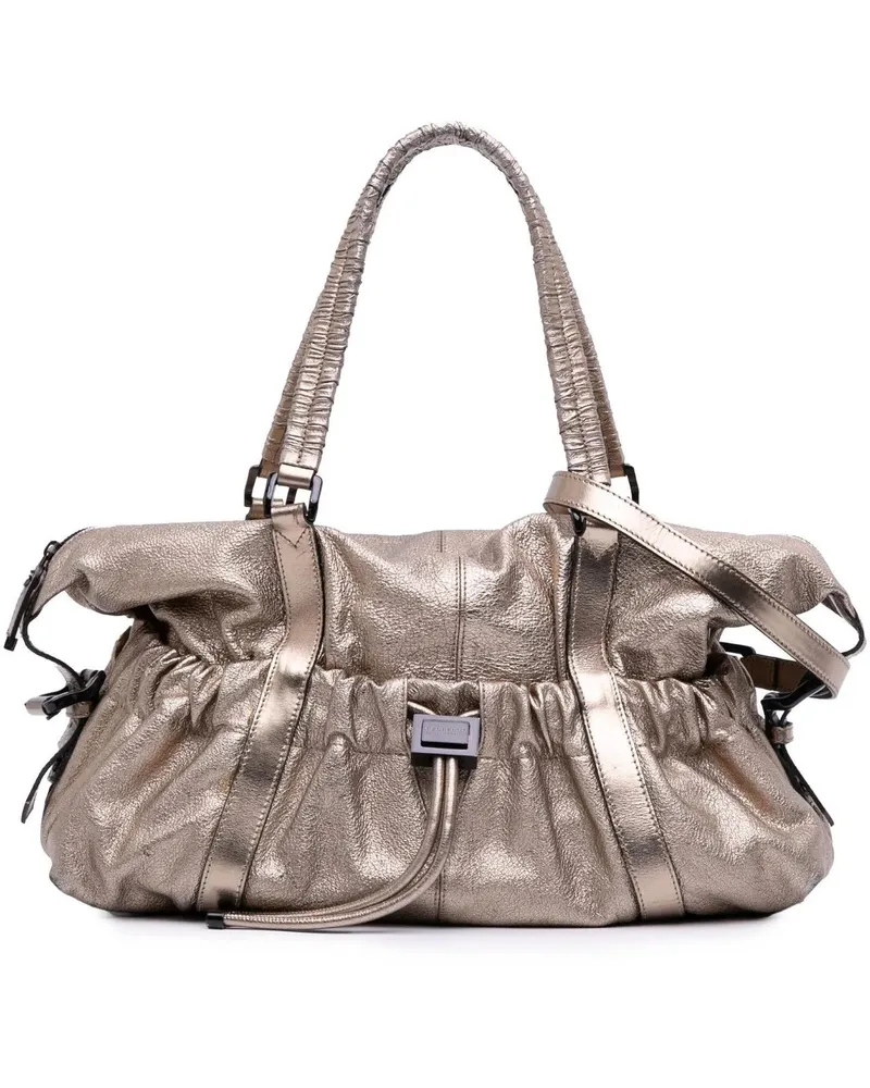 Burberry Hobo Bags 2000-2017 Small Metallic Calfskin Curzon Satchel goldfarben 