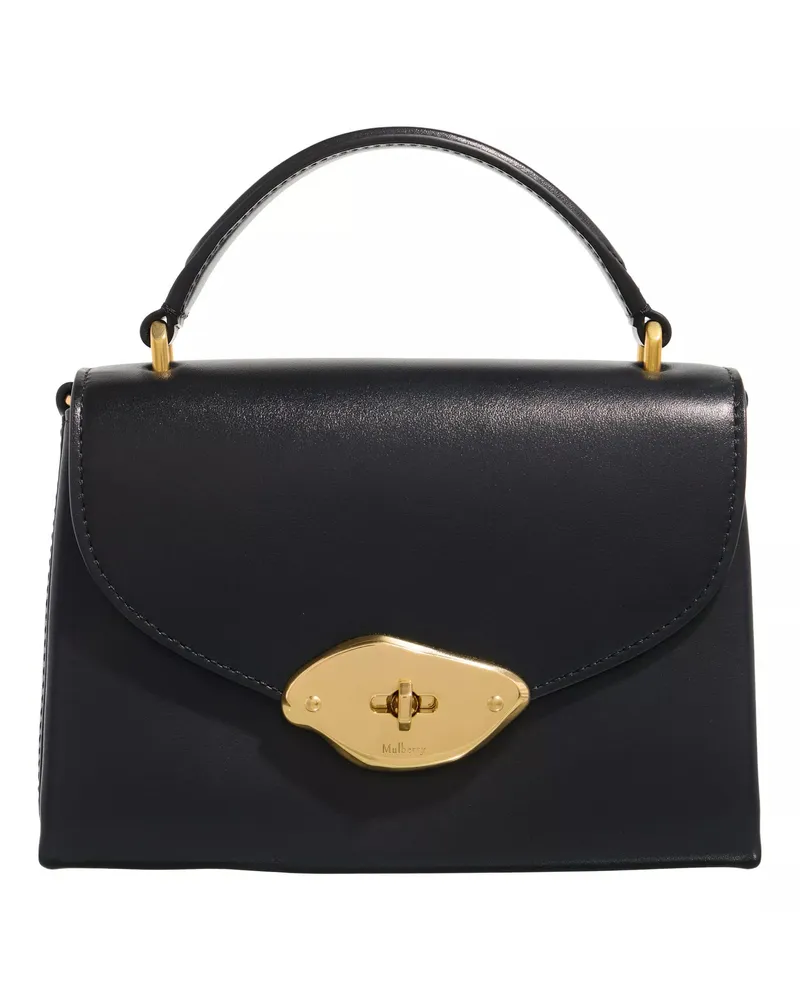 Mulberry Satchels Small Lana Top Handle High Gloss Leather schwarz Schwarz