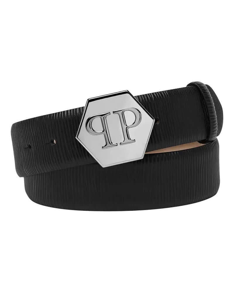 Philipp Plein Gürtel Gürtel Hexagon schwarz Schwarz