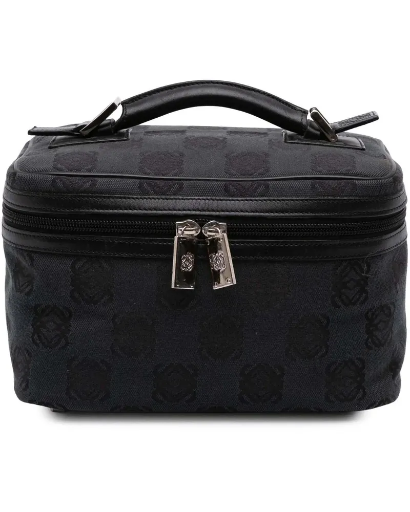 Loewe Kosmetiktaschen Anagram Canvas Vanity Case schwarz Schwarz