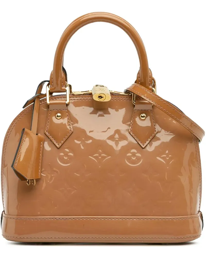 Louis Vuitton Hobo Bags Monogram Vernis Alma BB braun Braun