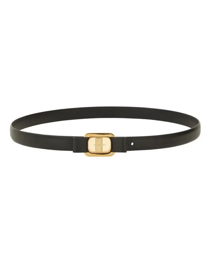 Ferragamo Gürtel "New Vara Plate" Fixed Belt schwarz Schwarz
