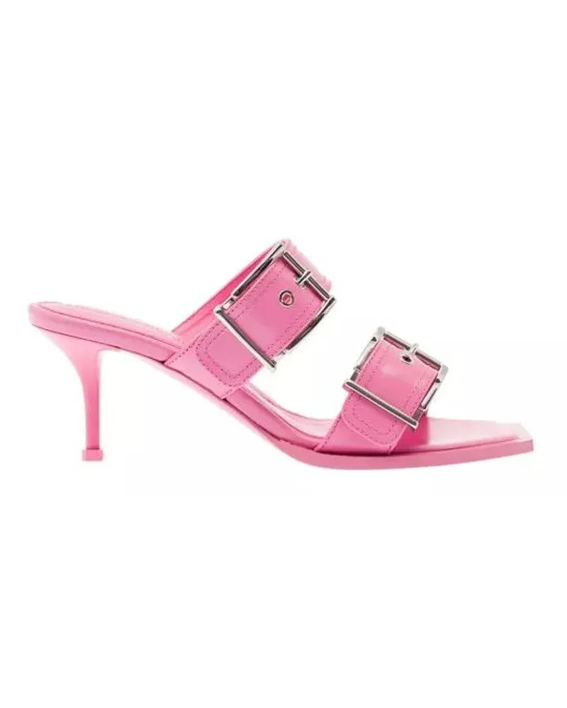 Alexander McQueen Sandalen & Sandaletten Leather Sandal Rosa