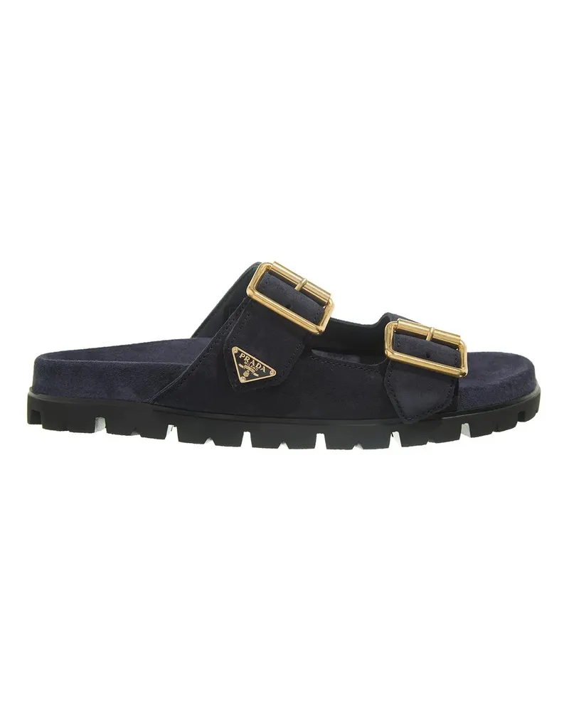 Prada Sandalen Sandali Scamosciato blau Blau