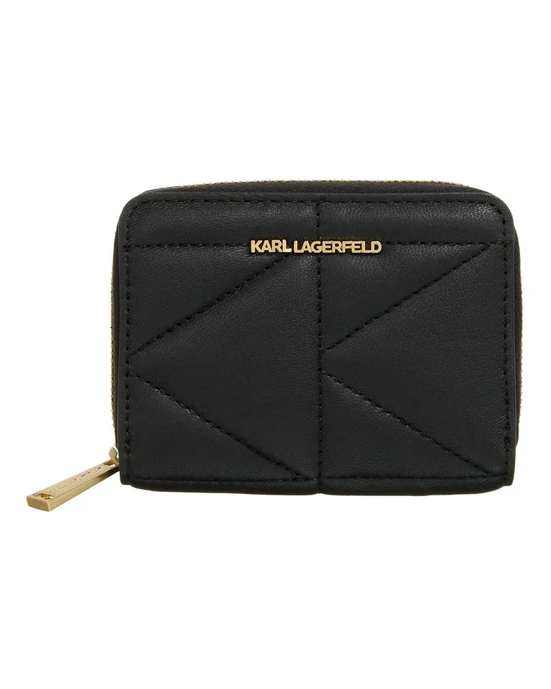 Karl Lagerfeld Portemonnaie K/Kuilt Sm Zip Around Wallet schwarz Schwarz