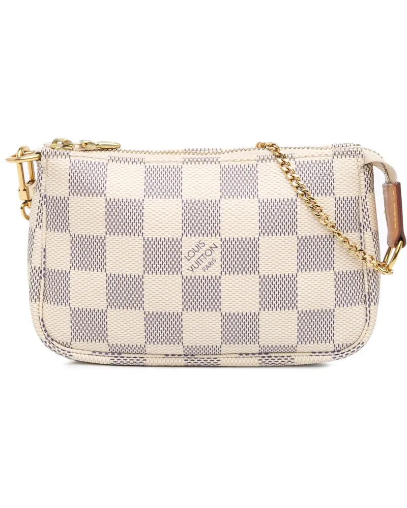 Louis Vuitton Crossbody Bags 2020 Damier Azur Mini Pochette Accessoires weiß Weiß