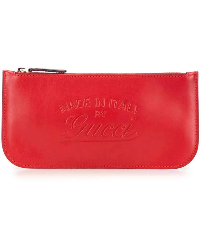 Gucci Kosmetiktaschen Leather Craft Pouch rot Rot