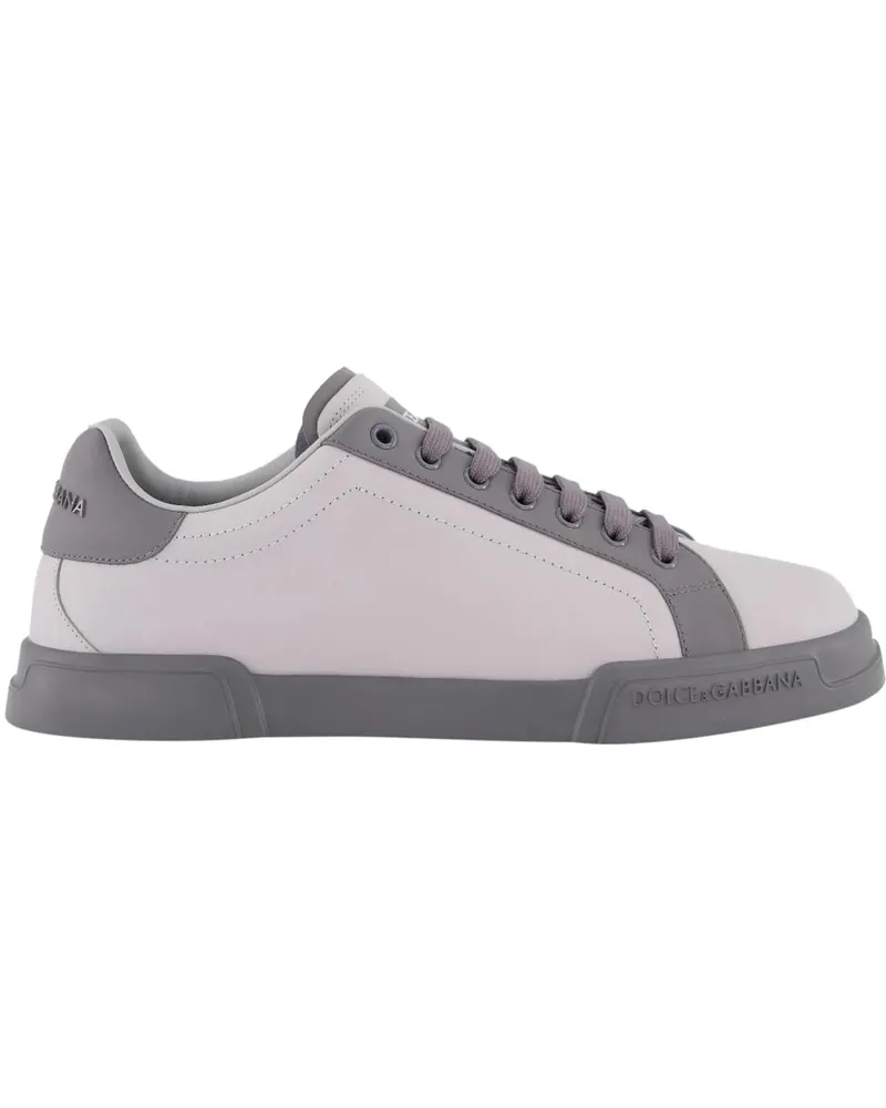 Dolce & Gabbana Low-Top Sneaker Heren Portofino Sneakers Grijs grau Grau