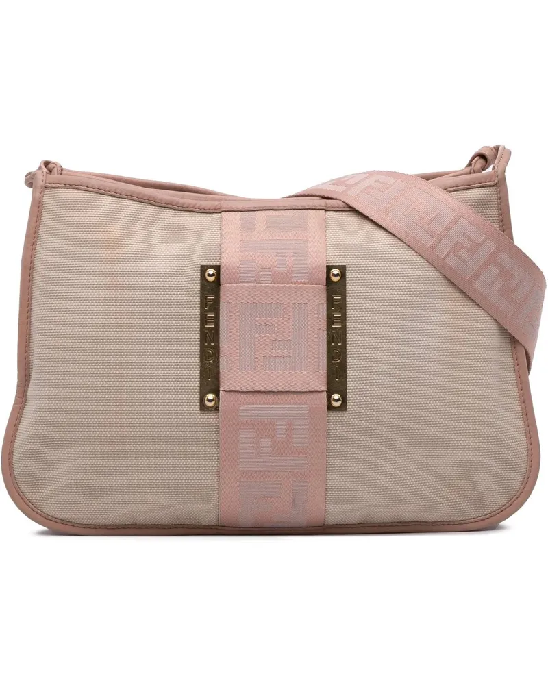 Fendi Hobo Bags Canvas Zucca Crossbody braun Braun