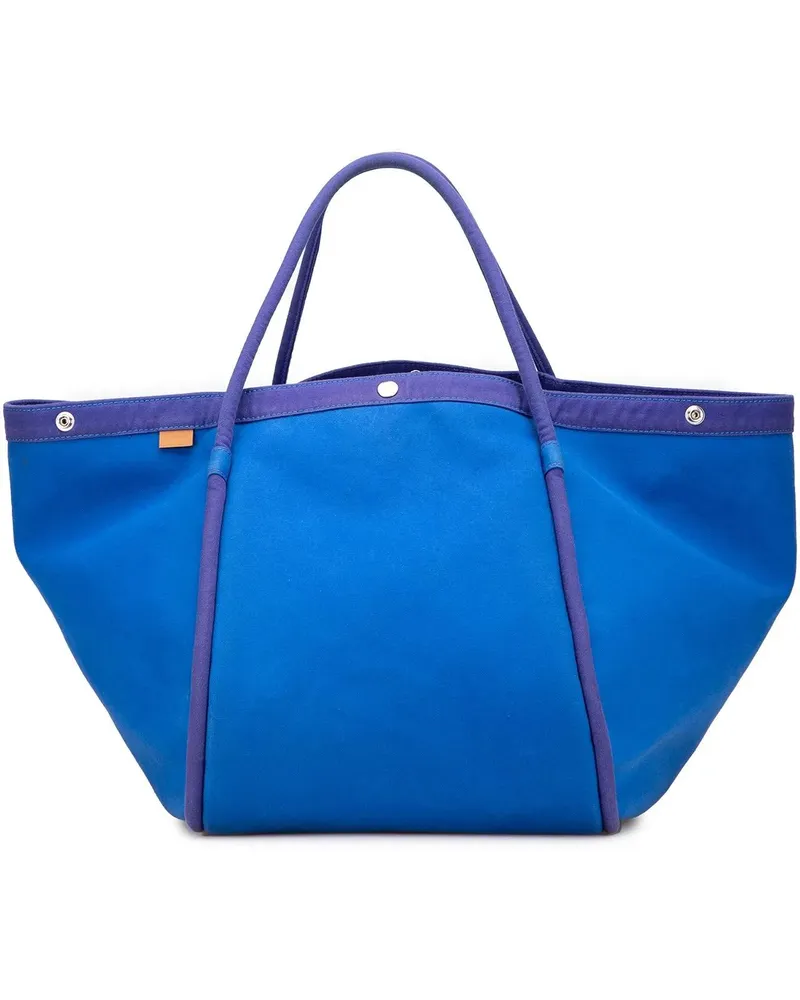 Hermès Shopper Toile Lindy Beach Bag blau Blau
