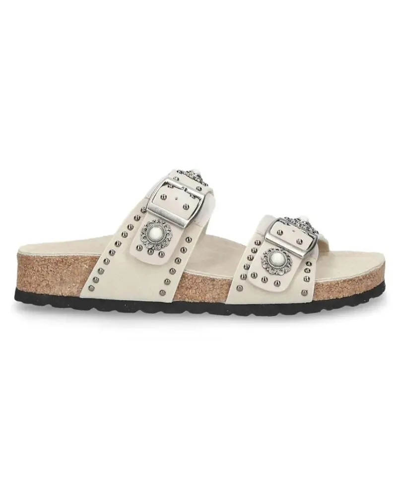 Elena Iachi Sandalen Cream Ergonomic Bottom Slipper beige Beige
