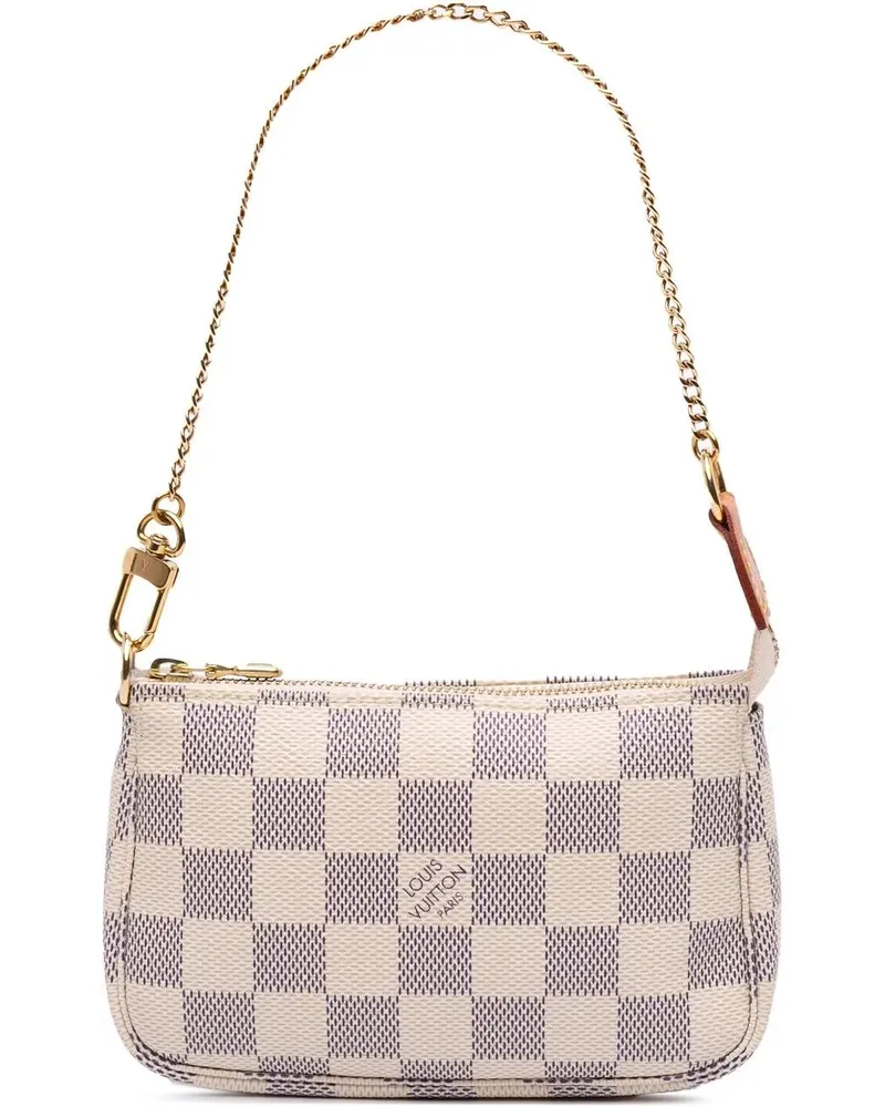 Louis Vuitton Crossbody Bags 2019 Damier Azur Mini Pochette Accessoires weiß Weiß