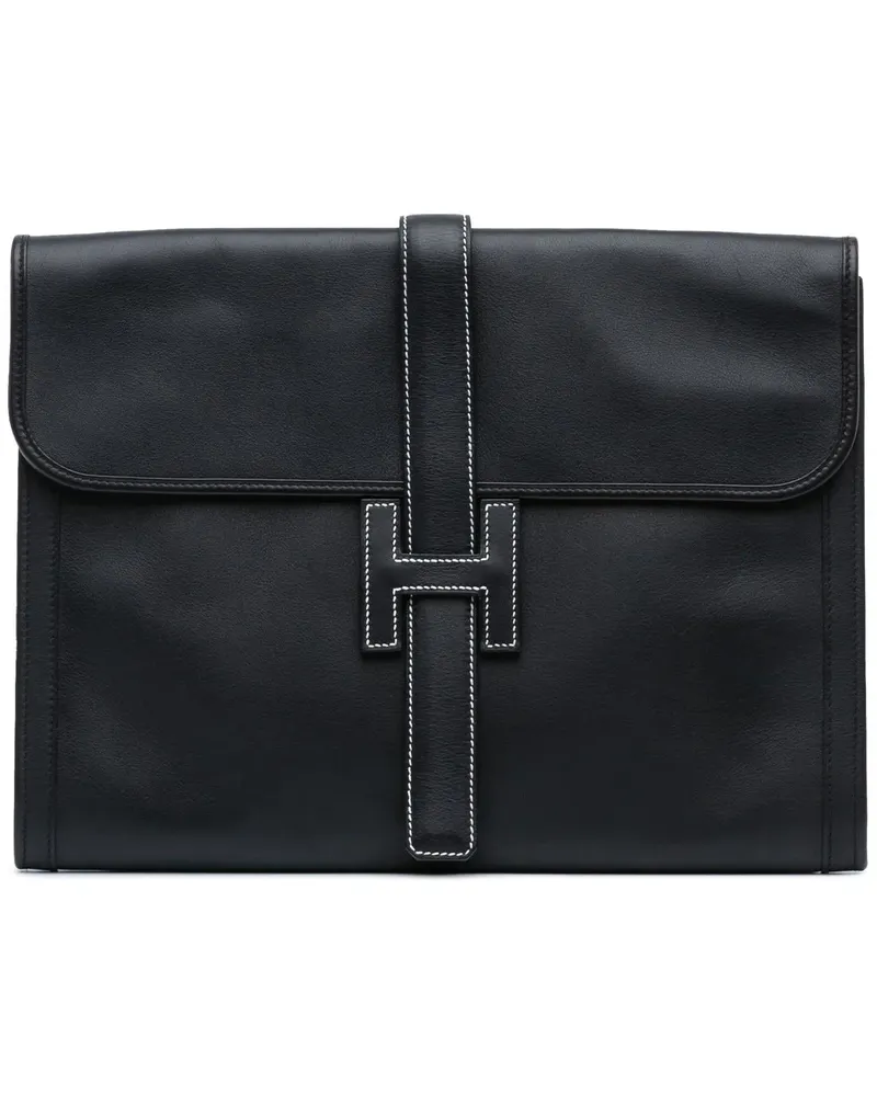 Hermès Clutches 1997-2014 Swift Jige GM schwarz Schwarz