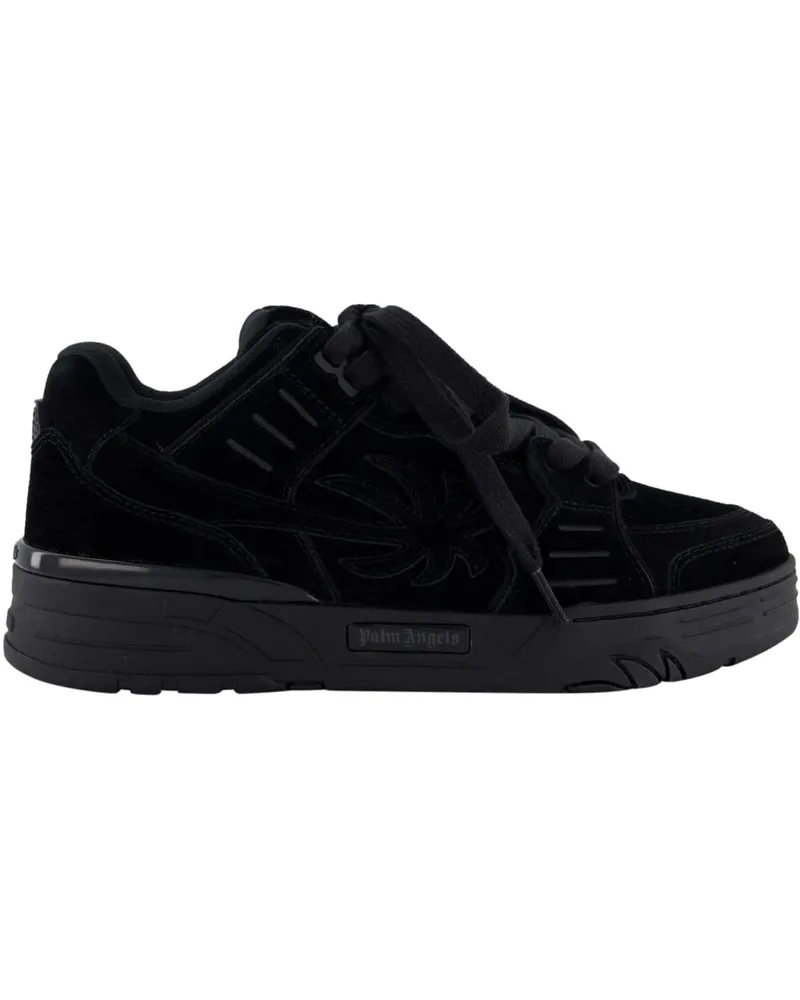 Palm Angels Low-Top Sneaker Heren Venice Suede Sneakers Zwart schwarz Schwarz