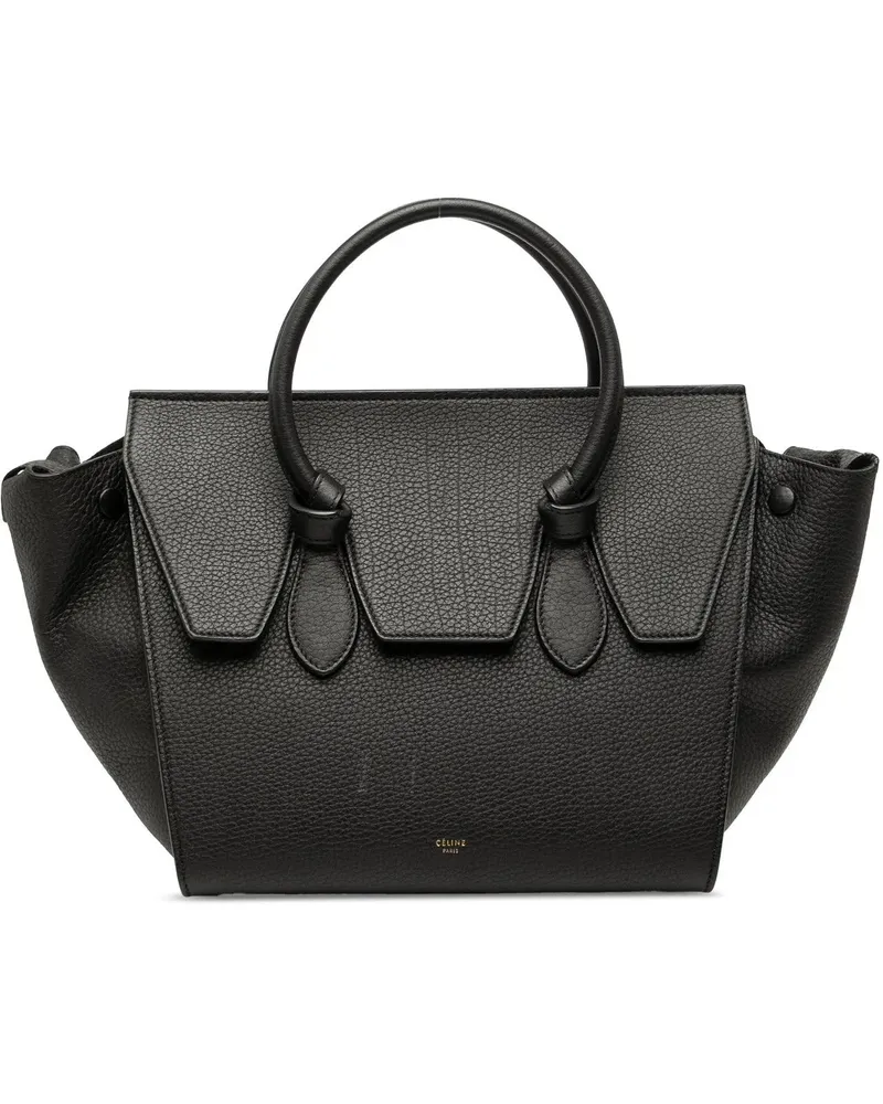 Celine Shopper Medium Grained Calfskin Tie Knot Tote schwarz Schwarz