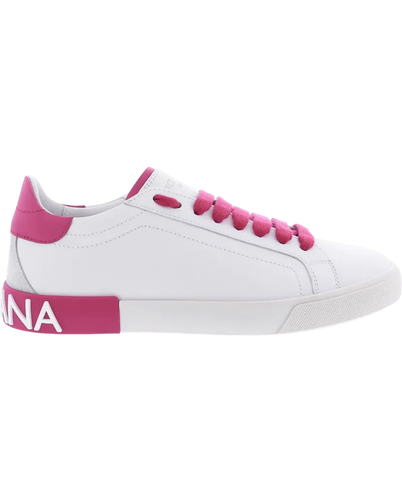 Dolce & Gabbana Low-Top Sneaker Dames Portofino Vintage Sneaker Wit weiß Weiß