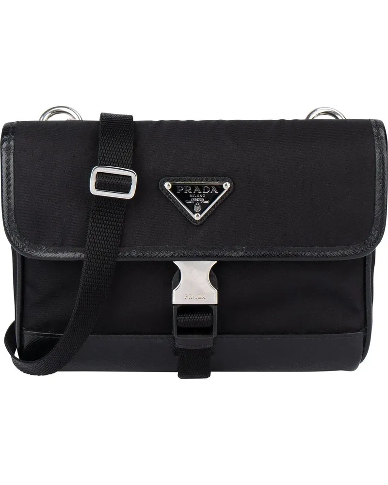 Prada Crossbody Bags  Nylon Triangle Mini Crossbody Side Bag schwarz Schwarz