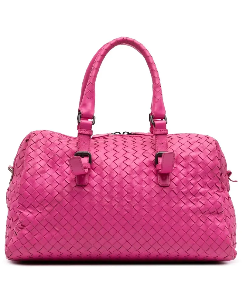 Bottega Veneta Crossbody Bags 2012-2025 Nappa Intrecciato Boston Bag rosa Gold