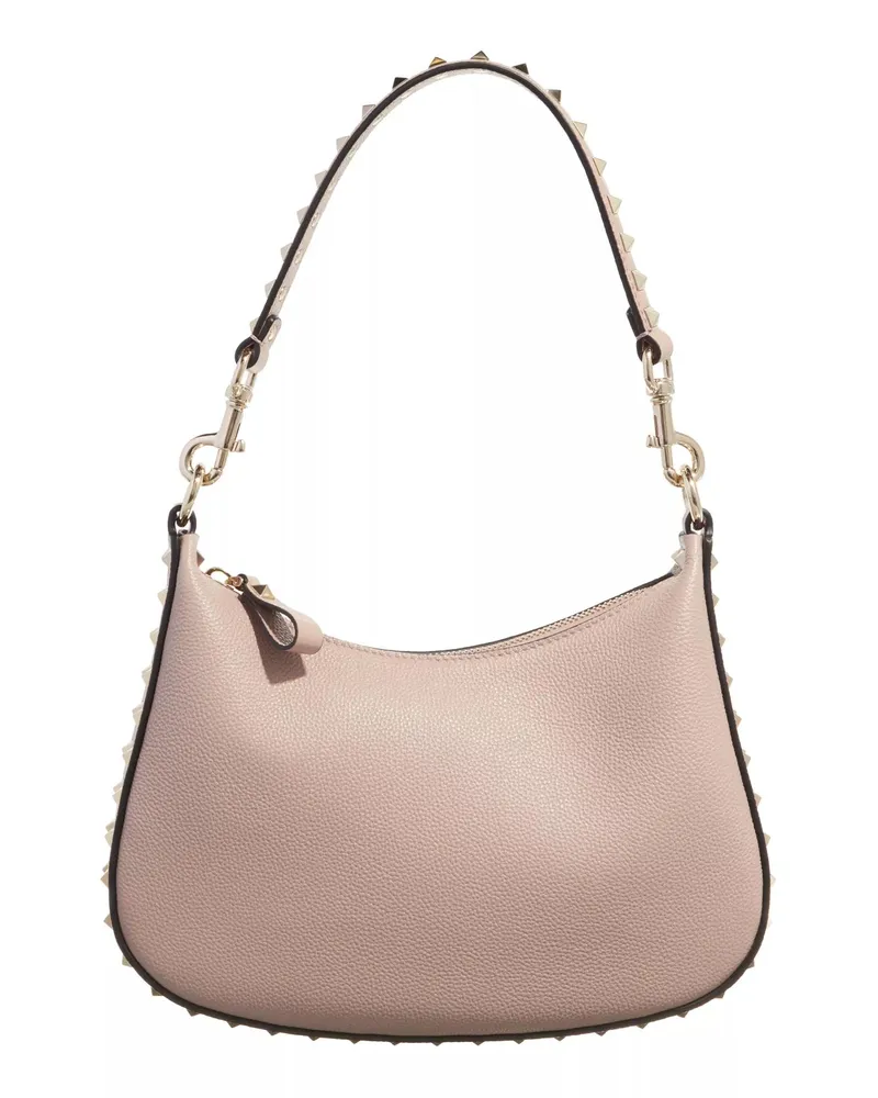 Valentino Garavani Hobo Bag Rockstud Shoulder Bag Small Taupe