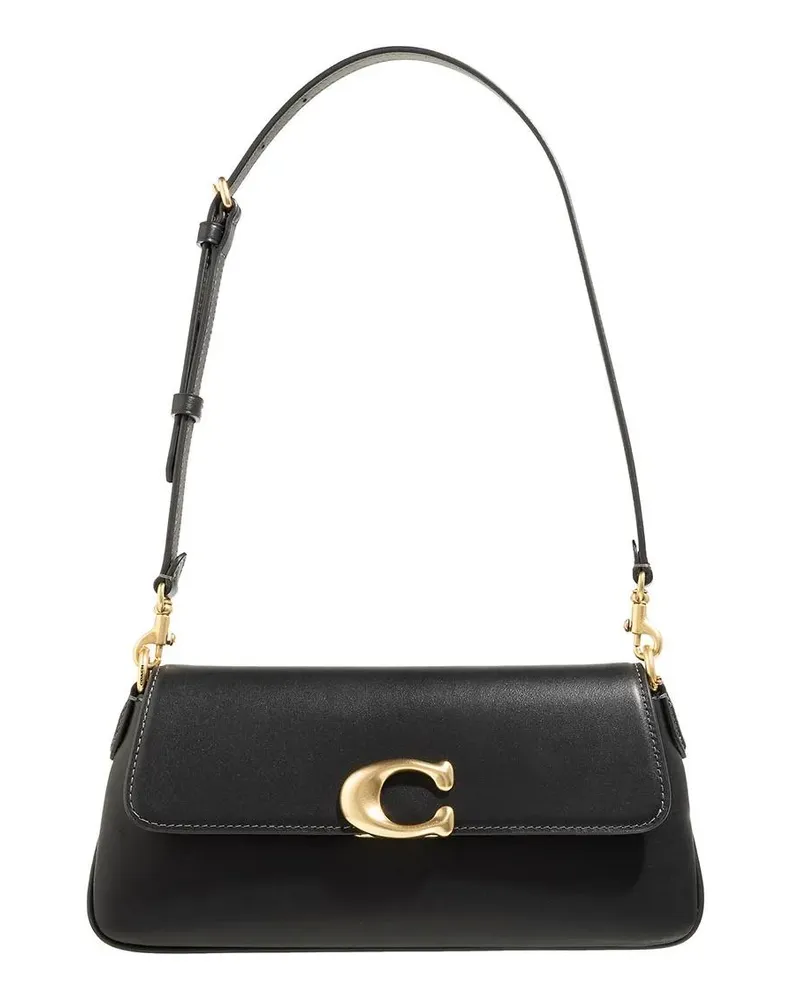 Coach Crossbody Bags Refined Calf Leather Jet Shoulder Bag schwarz Schwarz